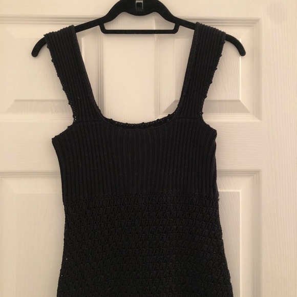J. Crew Crochet Black Square-neck Dress - Picture 5 of 6